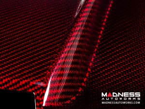 Alfa Romeo Giulia Rear Diffuser - Carbon Fiber - Quadrifoglio Model - Light Red Candy Alfa Romeo Giulia Rear Diffuser - Carbon Fiber - Quadrifoglio Model - Light Red Candy